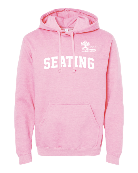 "Seating" John McGivney Adult Pullover Hoodie with Printed Logo