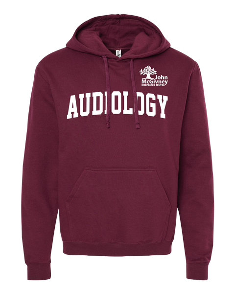 "Audiology" John McGivney Adult Pullover Hoodie with Printed Logo
