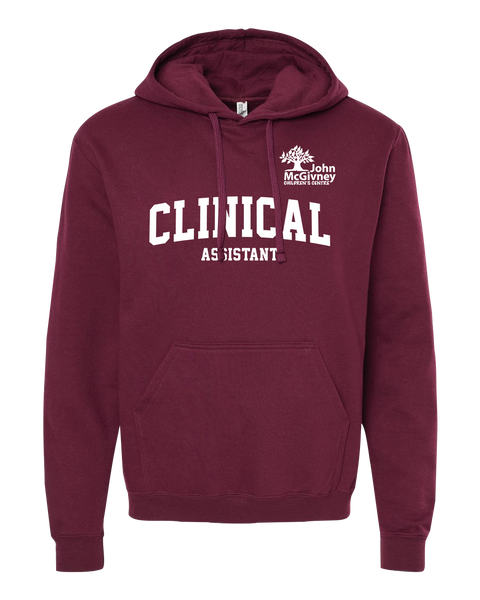 "Clinical Assistant" John McGivney Adult Pullover Hoodie with Printed Logo