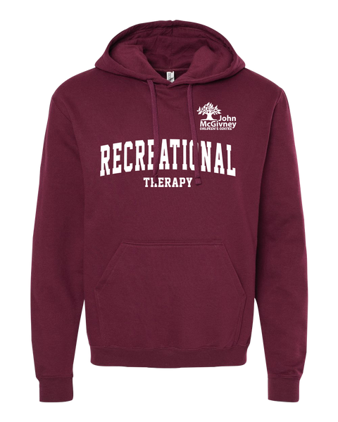 "Recreational Therapy" John McGivney Adult Pullover Hoodie with Printed Logo