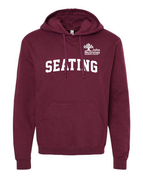 "Seating" John McGivney Adult Pullover Hoodie with Printed Logo