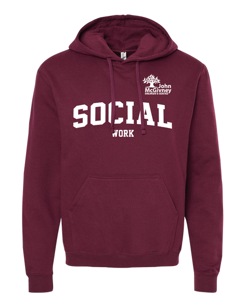 "Social Work" John McGivney Adult Pullover Hoodie with Printed Logo