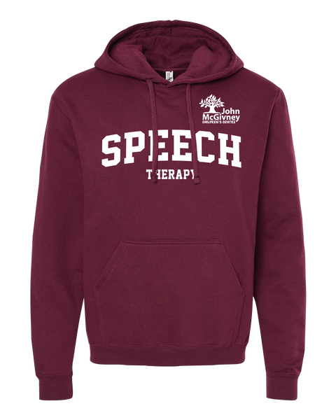 "Speech Therapy" John McGivney Adult Pullover Hoodie with Printed Logo