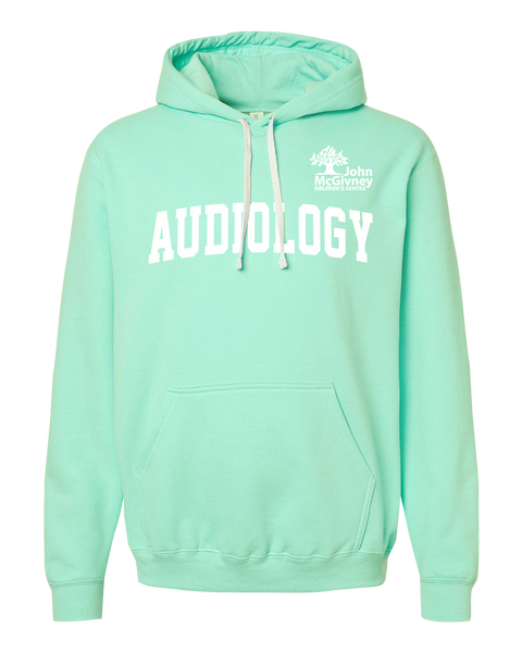 "Audiology" John McGivney Adult Pullover Hoodie with Printed Logo
