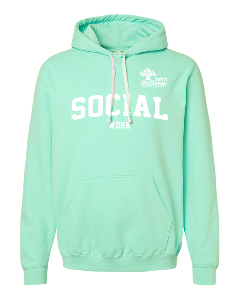 "Social Work" John McGivney Adult Pullover Hoodie with Printed Logo