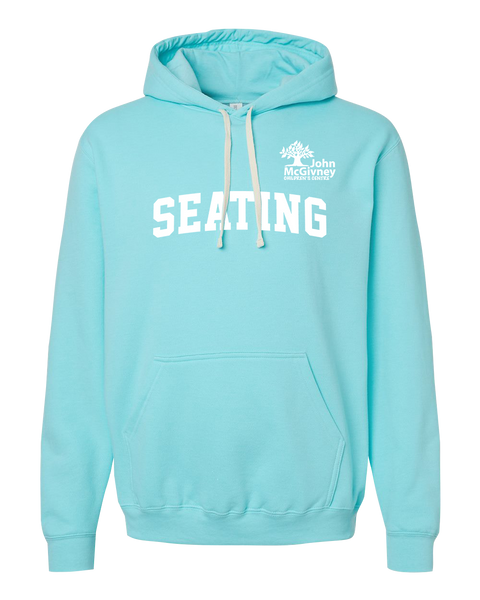 "Seating" John McGivney Adult Pullover Hoodie with Printed Logo