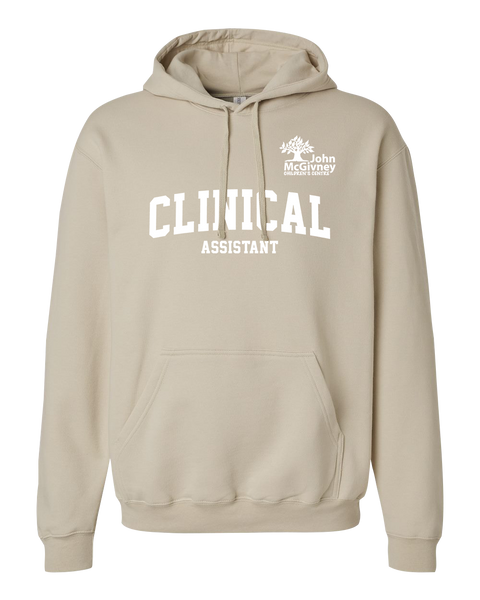 "Clinical Assistant" John McGivney Adult Pullover Hoodie with Printed Logo