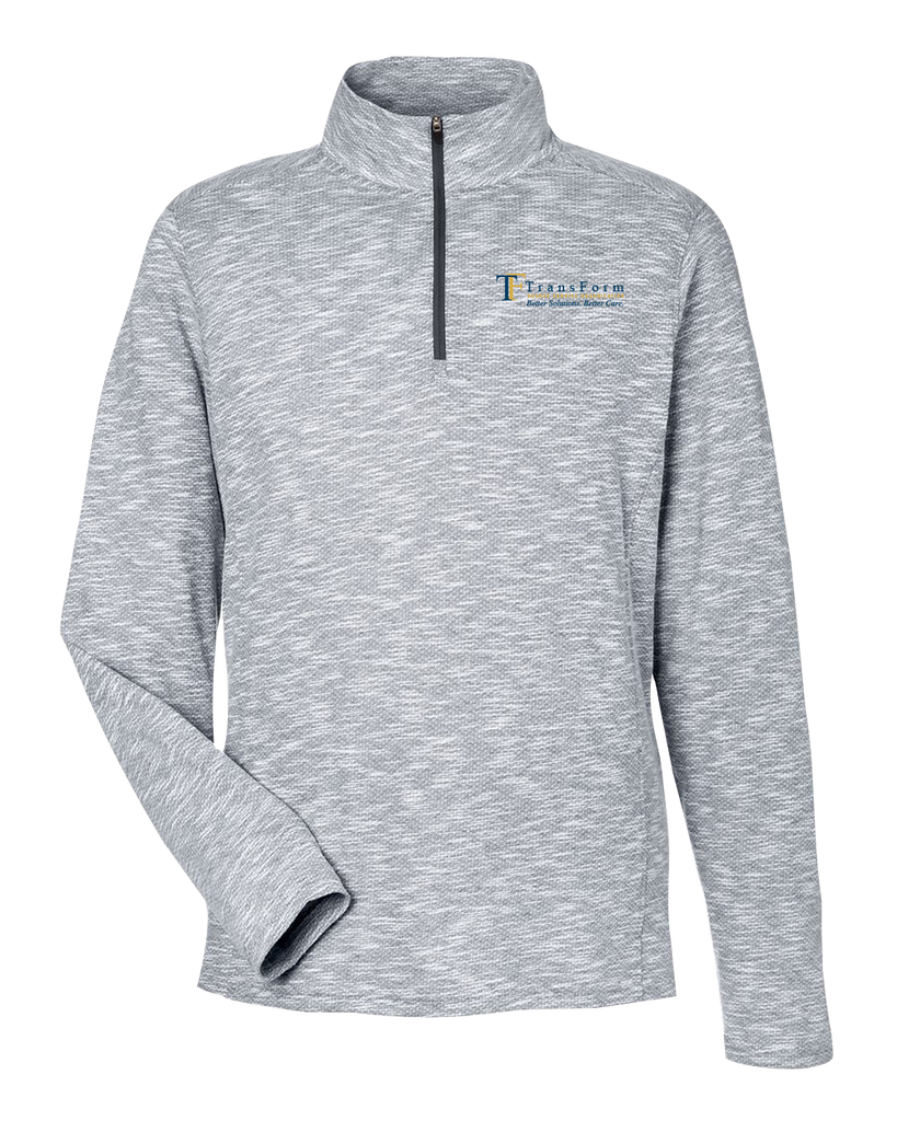 TransForm Adult Eclipse Jacquard Quarter-Zip Pullover with Embroidered Logo