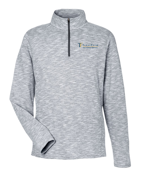 TransForm Adult Eclipse Jacquard Quarter-Zip Pullover with Embroidered Logo