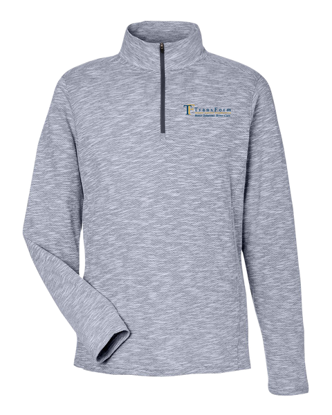 TransForm Adult Eclipse Jacquard Quarter-Zip Pullover with Embroidered Logo