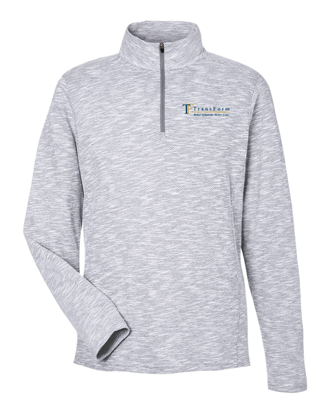 TransForm Adult Eclipse Jacquard Quarter-Zip Pullover with Embroidered Logo