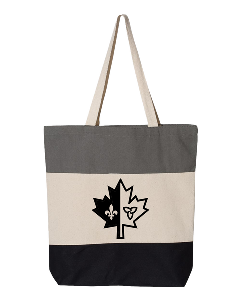 "Franco-Ontarian Maple Leaf" Tri-Color Tote with Printed Logo