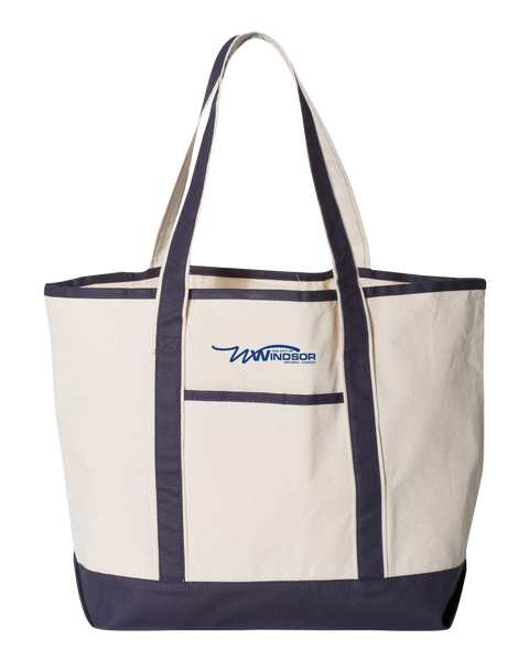 City of Windsor Large Canvas Deluxe Tote with Printed Logo