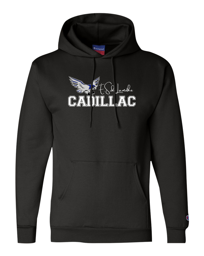 Lamothe-Cadillac Adult Champion® Hooded Sweatshirt with Printed Logo