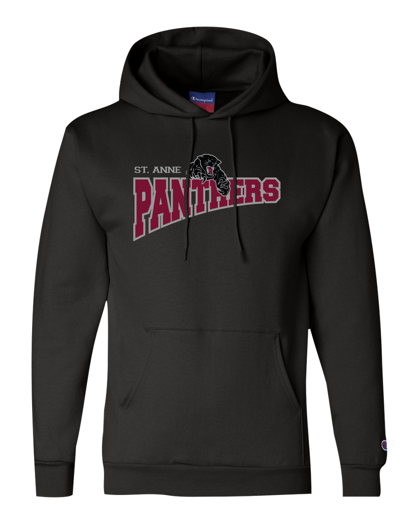 St. Anne Panthers Adult Champion® Hooded Sweatshirt with Printed Logo