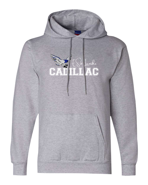 Lamothe-Cadillac Adult Champion® Hooded Sweatshirt with Printed Logo