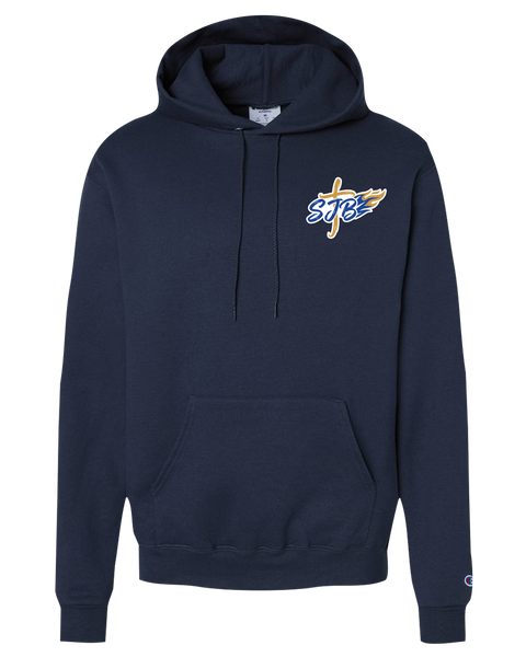 St. John the Baptist Staff Adult Champion® Hooded Sweatshirt with Printed Logo