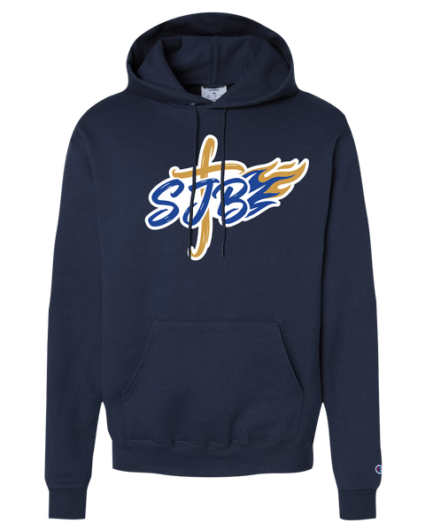 St. John the Baptist Adult Champion® Hooded Sweatshirt with Printed Logo