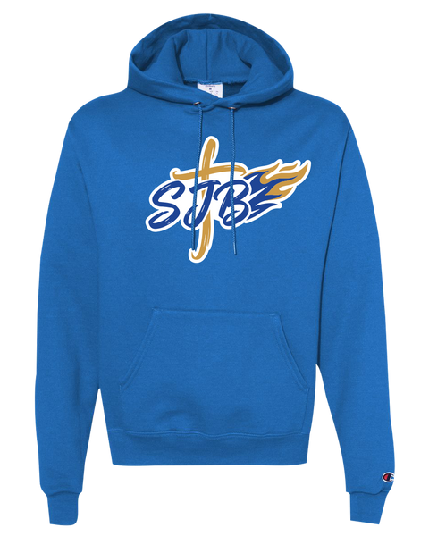 St. John the Baptist Adult Champion® Hooded Sweatshirt with Printed Logo