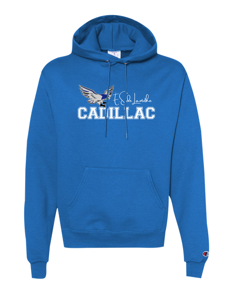 Lamothe-Cadillac Adult Champion® Hooded Sweatshirt with Printed Logo