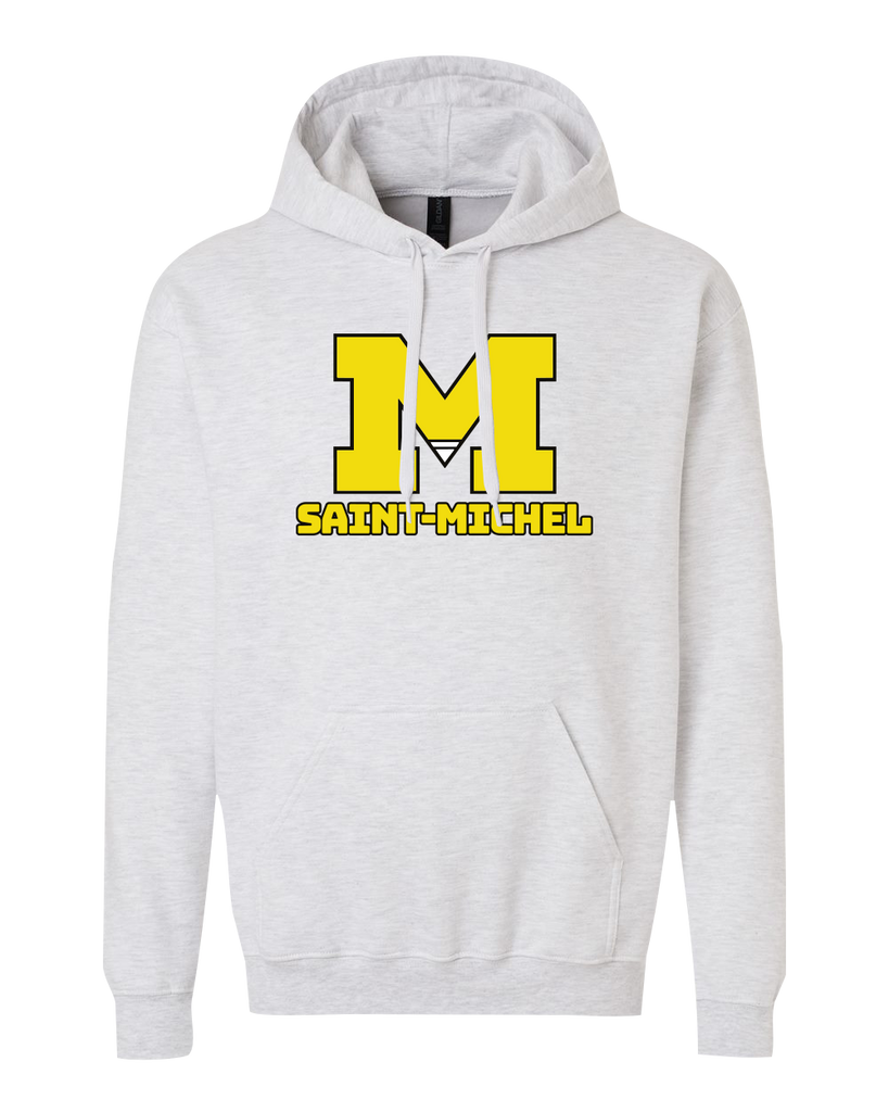 Saint-Michel Adult Softstyle Midweight Hooded Sweatshirt with Printed Logo