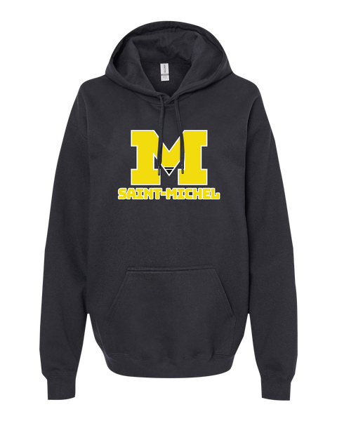 Saint-Michel Adult Softstyle Midweight Hooded Sweatshirt with Printed Logo