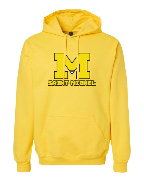 Saint-Michel Adult Softstyle Midweight Hooded Sweatshirt with Printed Logo