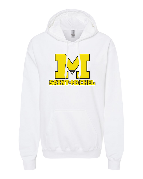 Saint-Michel Adult Softstyle Midweight Hooded Sweatshirt with Printed Logo