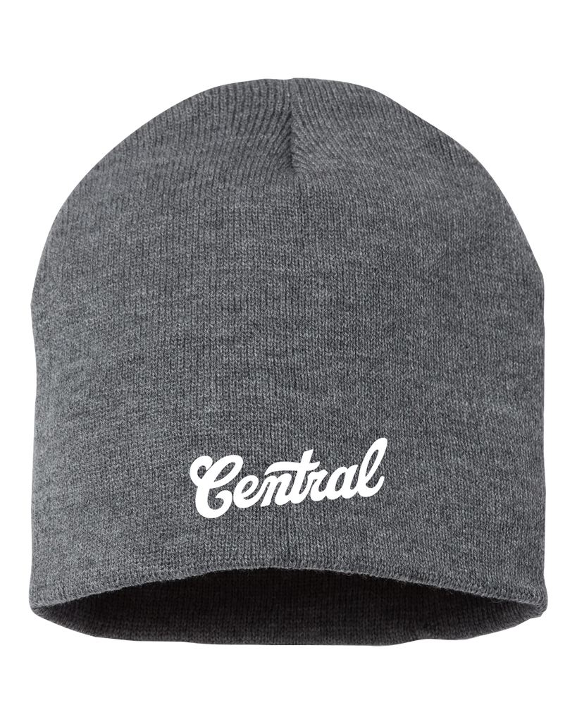 Central Adult Knit Skull Cap with Embroidered Logo