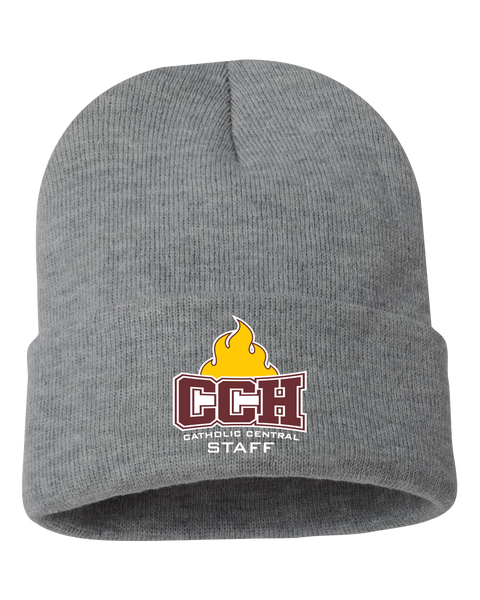 Catholic Central Solid Cuffed Beanie with Embroidered Logo
