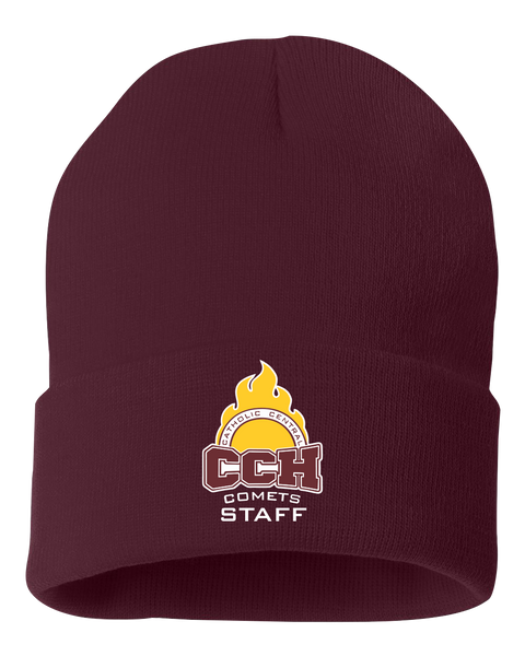 Catholic Central Solid Cuffed Beanie with Embroidered Logo