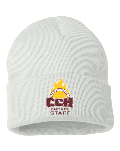 Catholic Central Solid Cuffed Beanie with Embroidered Logo