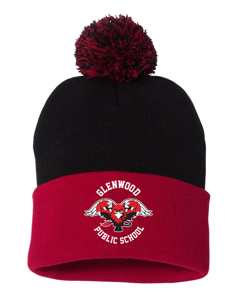 Glenwood Pom-Pom Cuffed Beanie with Embroidered Logo
