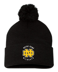 Wildcats Pom-Pom Cuffed Beanie with Embroidered Logo