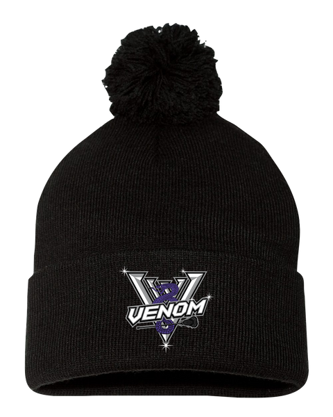 Venom WMSL Pom-Pom Cuffed Beanie with Embroidered Logo