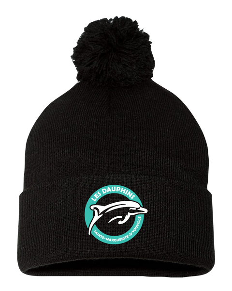 Dauphins Pom-Pom Cuffed Beanie with Embroidered Logo