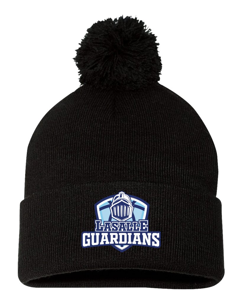 Lasalle Guardians Pom-Pom Cuffed Beanie with Embroidered Logo