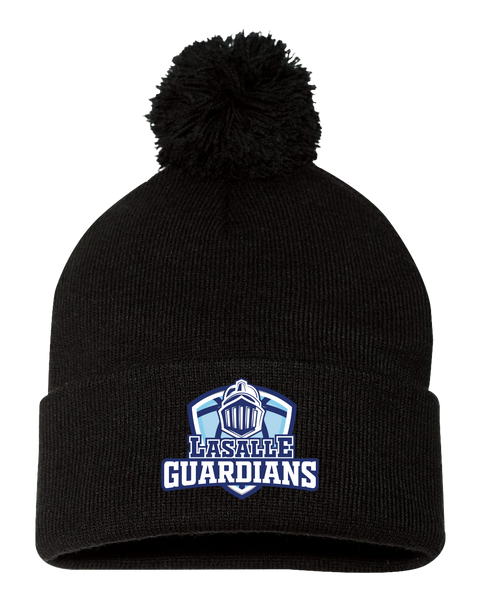 Lasalle Guardians Pom-Pom Cuffed Beanie with Embroidered Logo