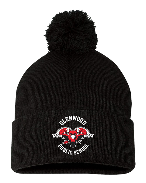 Glenwood Pom-Pom Cuffed Beanie with Embroidered Logo