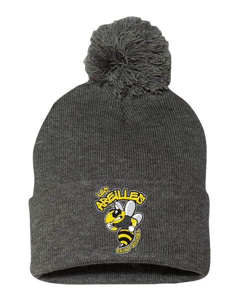 Les Abeilles Saint-Michel Pom-Pom Cuffed Beanie with Embroidered Logo