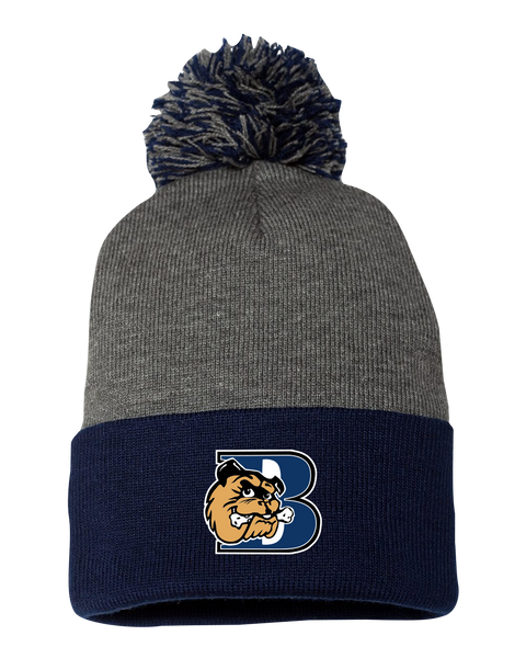 General Brock 'B' Pom-Pom Cuffed Beanie with Embroidered Logo