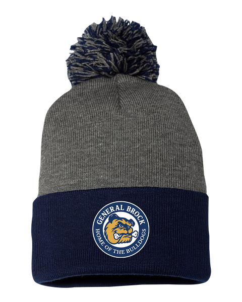 General Brock Pom-Pom Cuffed Beanie with Embroidered Logo