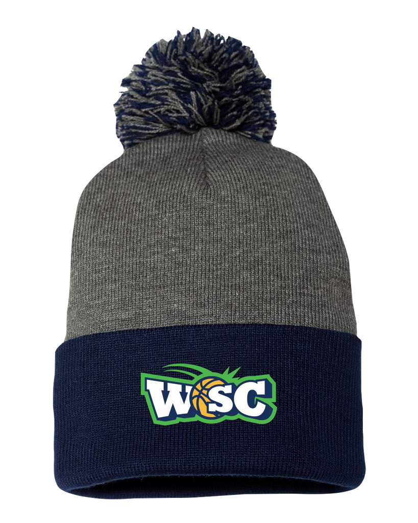 WSC Pom-Pom Cuffed Beanie with Embroidered Logo