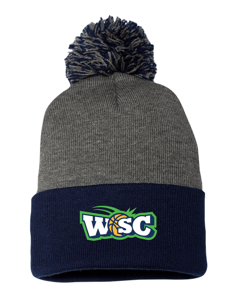 WSC Pom-Pom Cuffed Beanie with Embroidered Logo