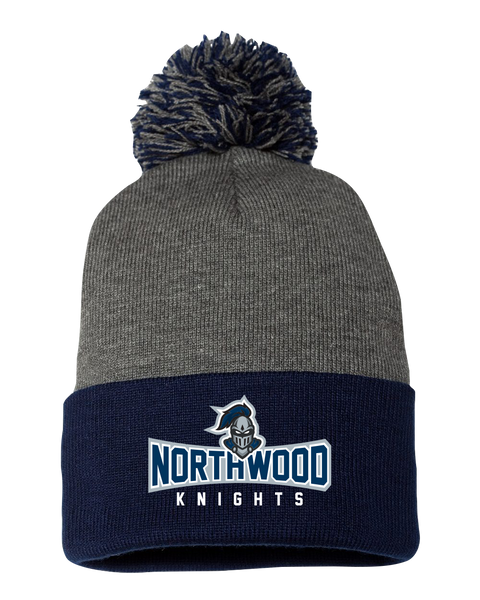 Northwood Knights Pom-Pom Cuffed Beanie with Embroidered Logo