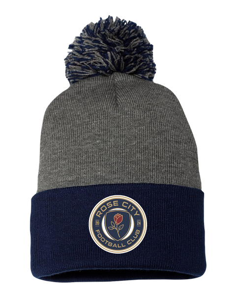 Rose City Football Club Pom-Pom Cuffed Beanie with Embroidered Logo