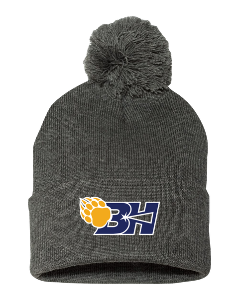 Beacon Heights Claw Pom-Pom Cuffed Beanie with Embroidered Logo