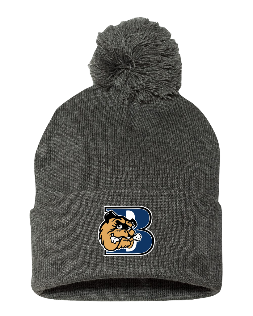 General Brock 'B' Pom-Pom Cuffed Beanie with Embroidered Logo