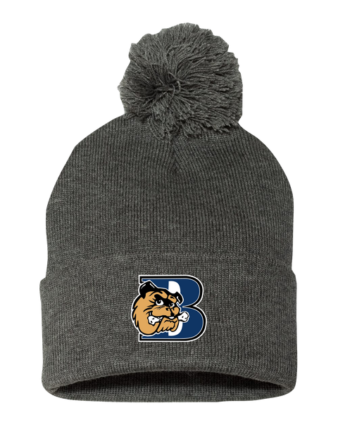 General Brock 'B' Pom-Pom Cuffed Beanie with Embroidered Logo