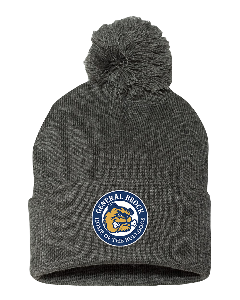 General Brock Pom-Pom Cuffed Beanie with Embroidered Logo